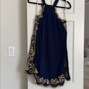 Lilly Pulitzer Navy Gypset Swirl Dress XS